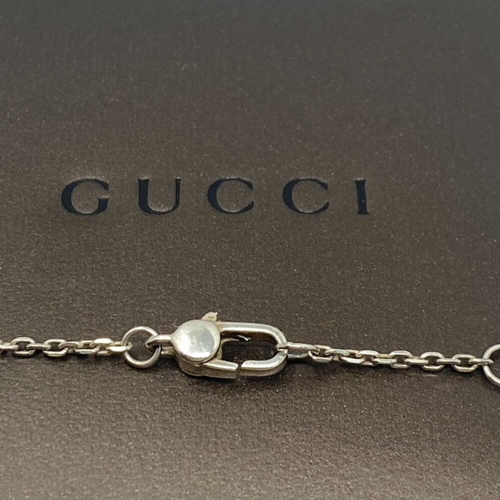 Authentic GUCCI Sterling Silver Heart Pendant Necklace 16" - Picture 5 of 6